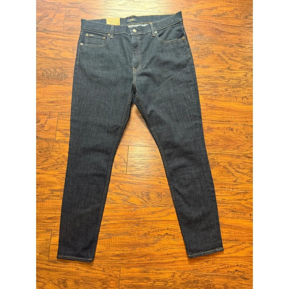 Polo Ralph Lauren Tompkins Mid Rise Skinny Jeans Mens 33 Dark Indigo Denim